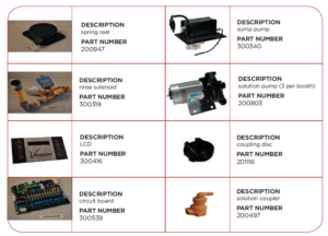 Parts for Mystic Tan, Versa Spa and Versa Pro